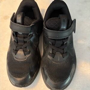 Nike Black Sneakers with Breathable Mesh and Velcro Strap (Size 11C)